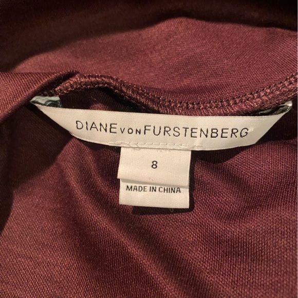 Diane Von Furstenberg Bentley Size 8 Burgundy - Picture 7 of 9